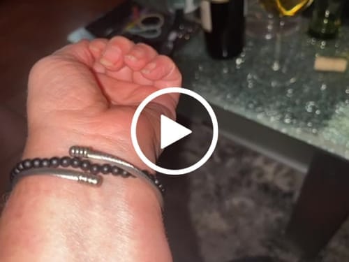 Customer photo review of Obsidian Bracelet