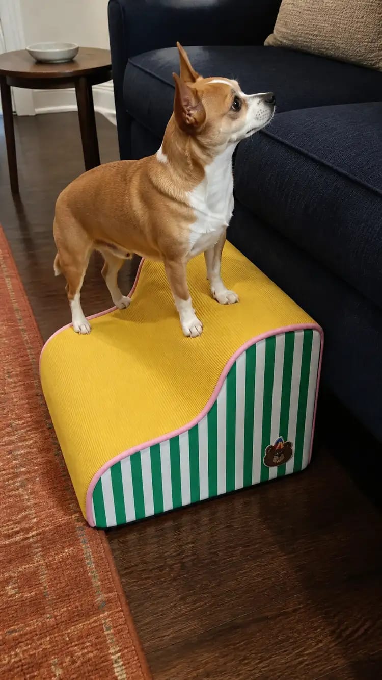Customer photo review of Orthopedic Dog Stairs for Joint Relief