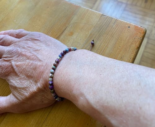 Customer photo review of Tibetan Energy Bracelet - Purple Jasper