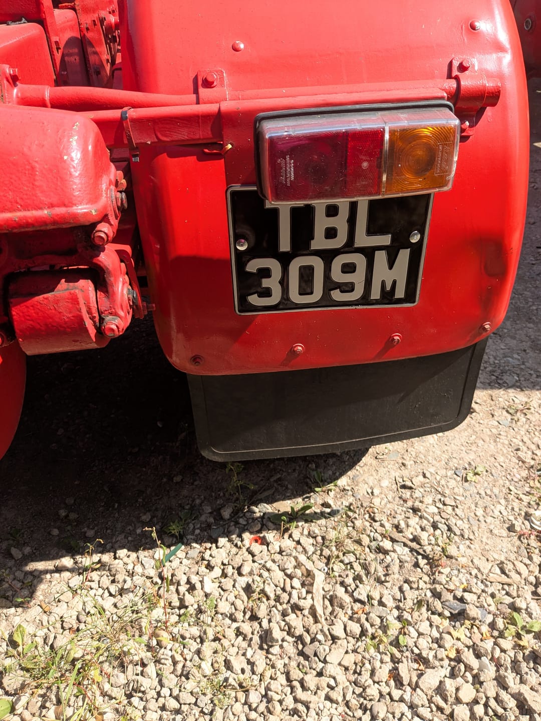 Customer photo review of Classic Oblong Metal Pressed Number Plate - 520mm x 111mm