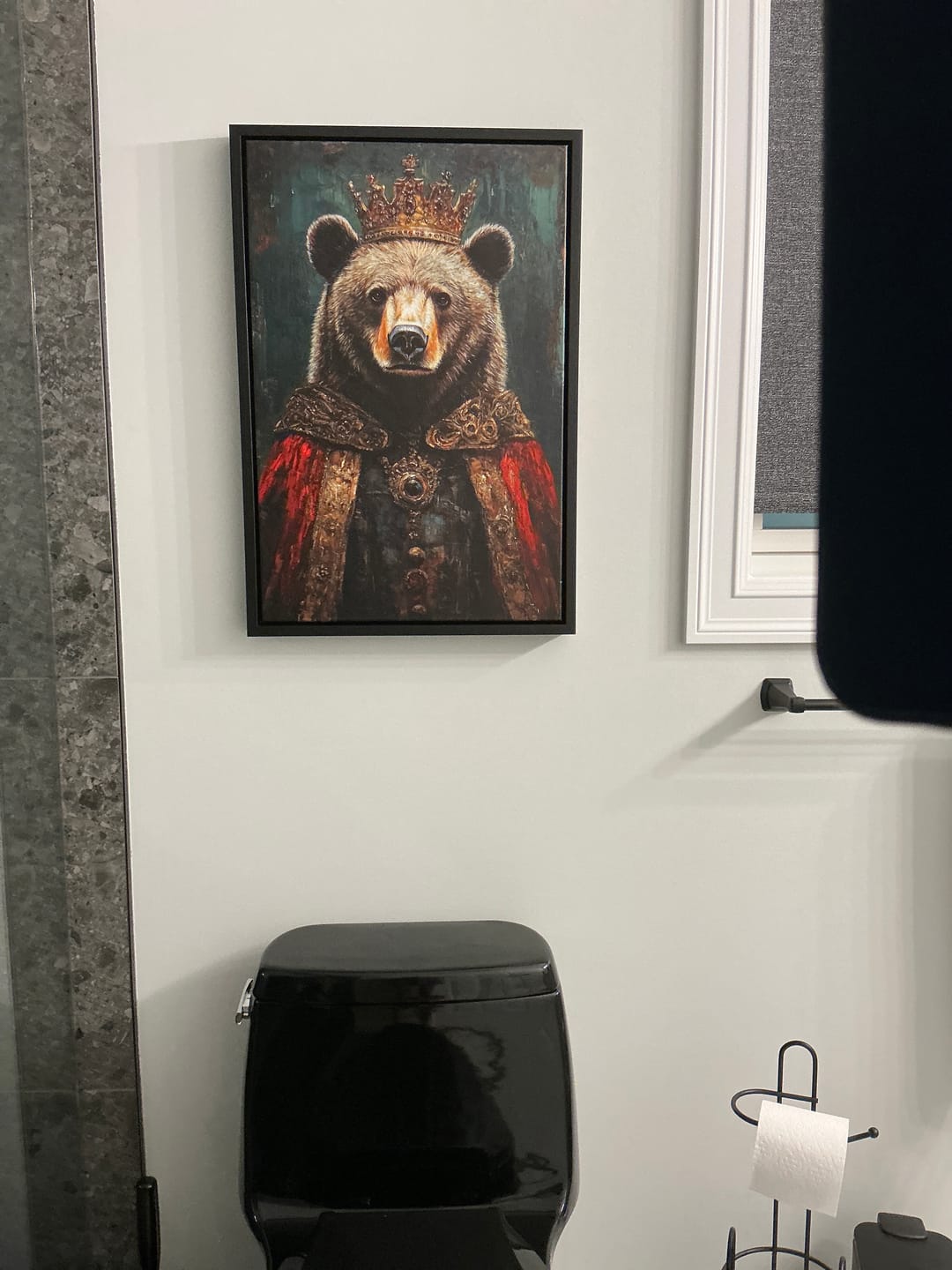 Customer photo review of Bear With Crown And Robe Victorian Portrait Wall Art