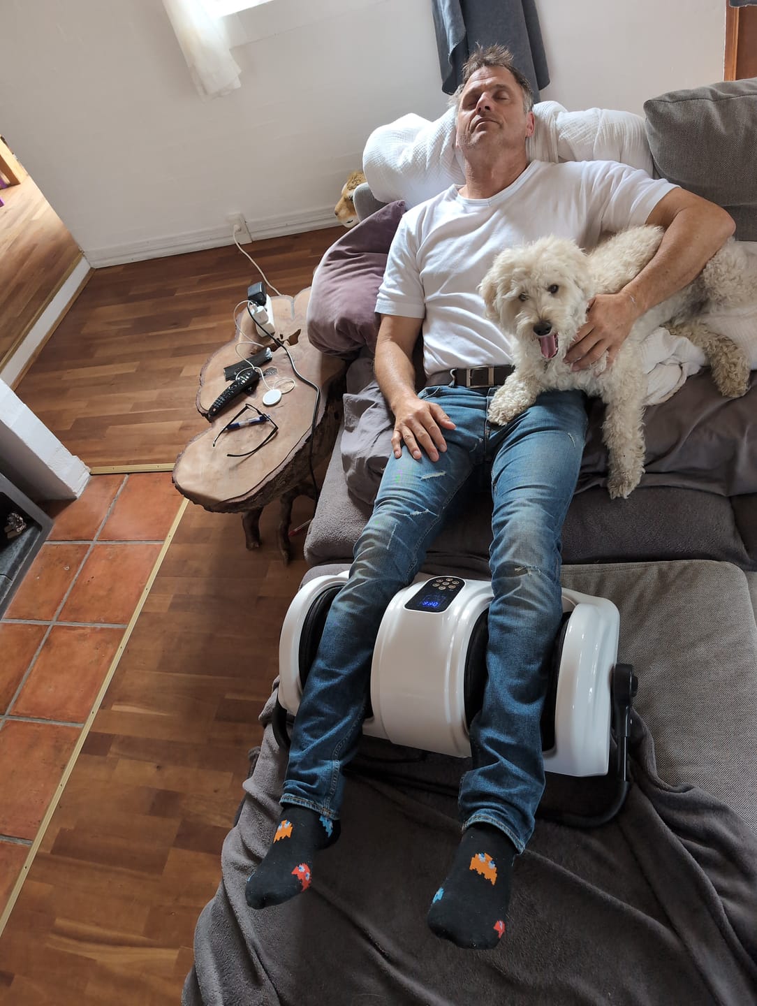 Customer photo review of Fod- og lægmassageapparat med fjernbetjening