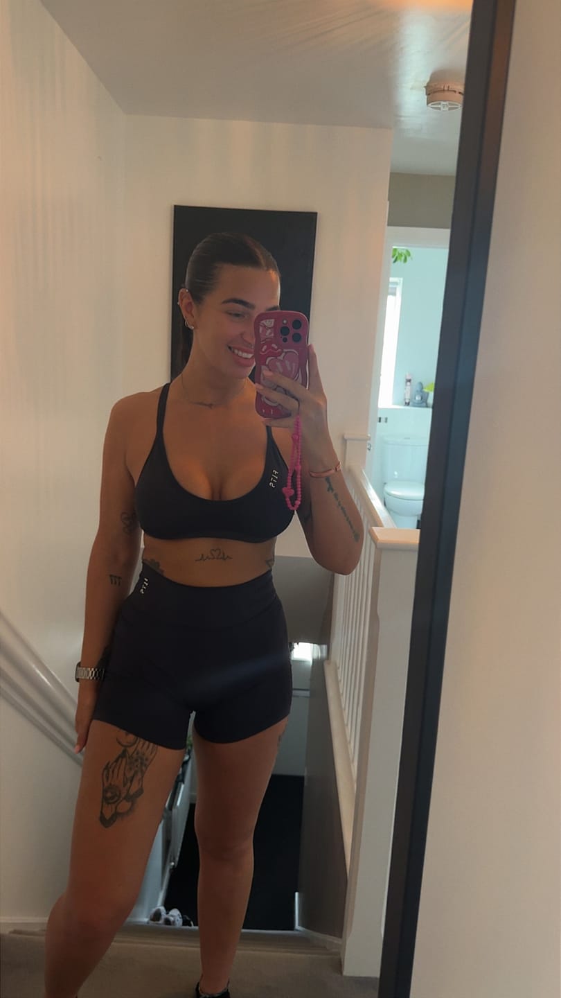 Customer photo review of Birthday Spider Web Sports Bra