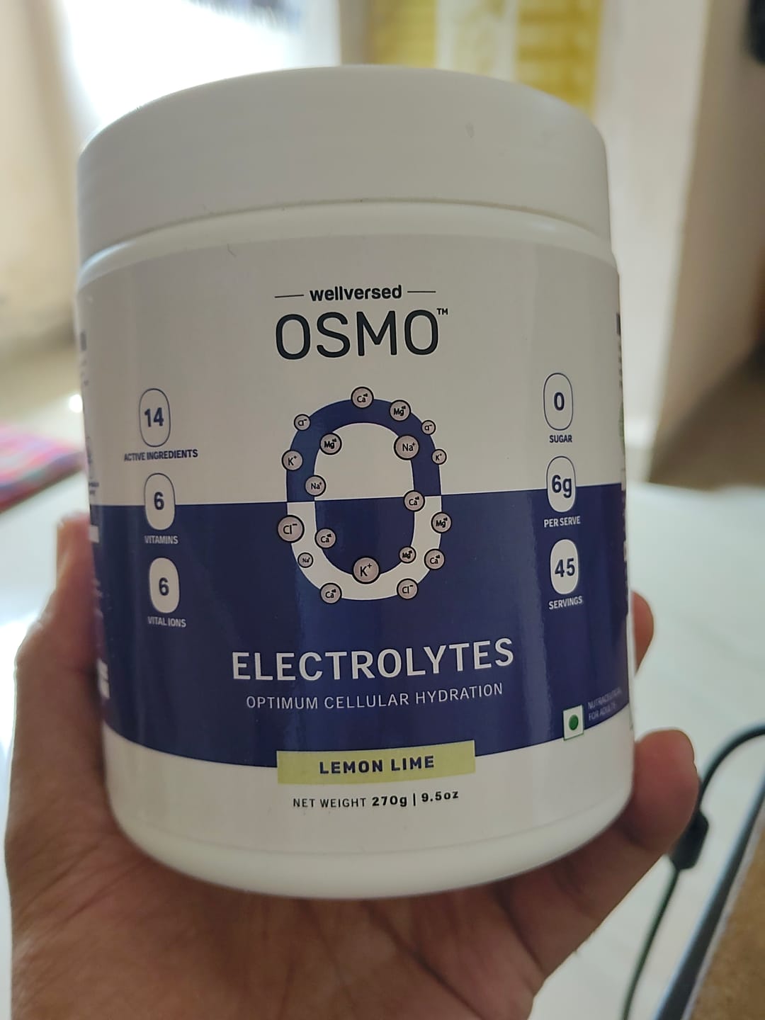 Customer photo review of OSMO - Electrolyte Hydration Blend (Advanced Salts + Taurine & Vitamins) | Lemon & Lime (270g, 45 Servings)