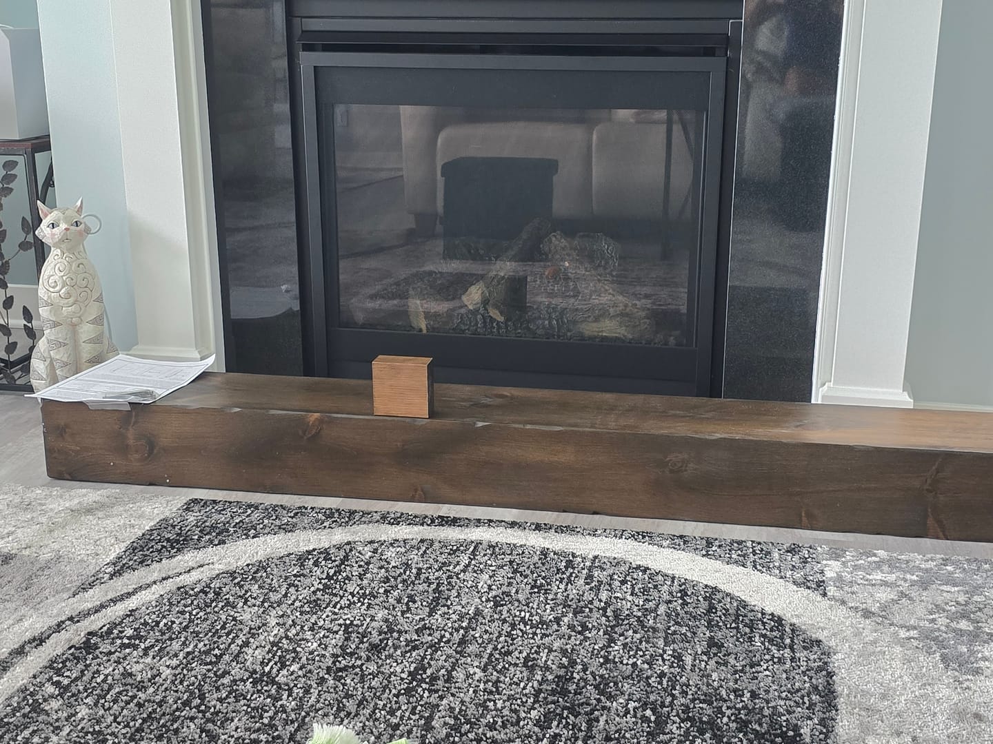 Customer photo review of Rustic Pine Mantels
