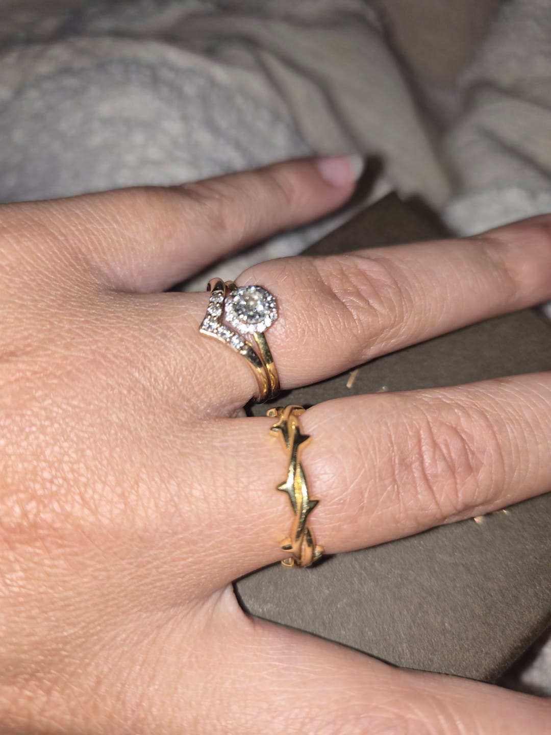 Customer photo review of Sterling Silver Crown of Thorns Ring