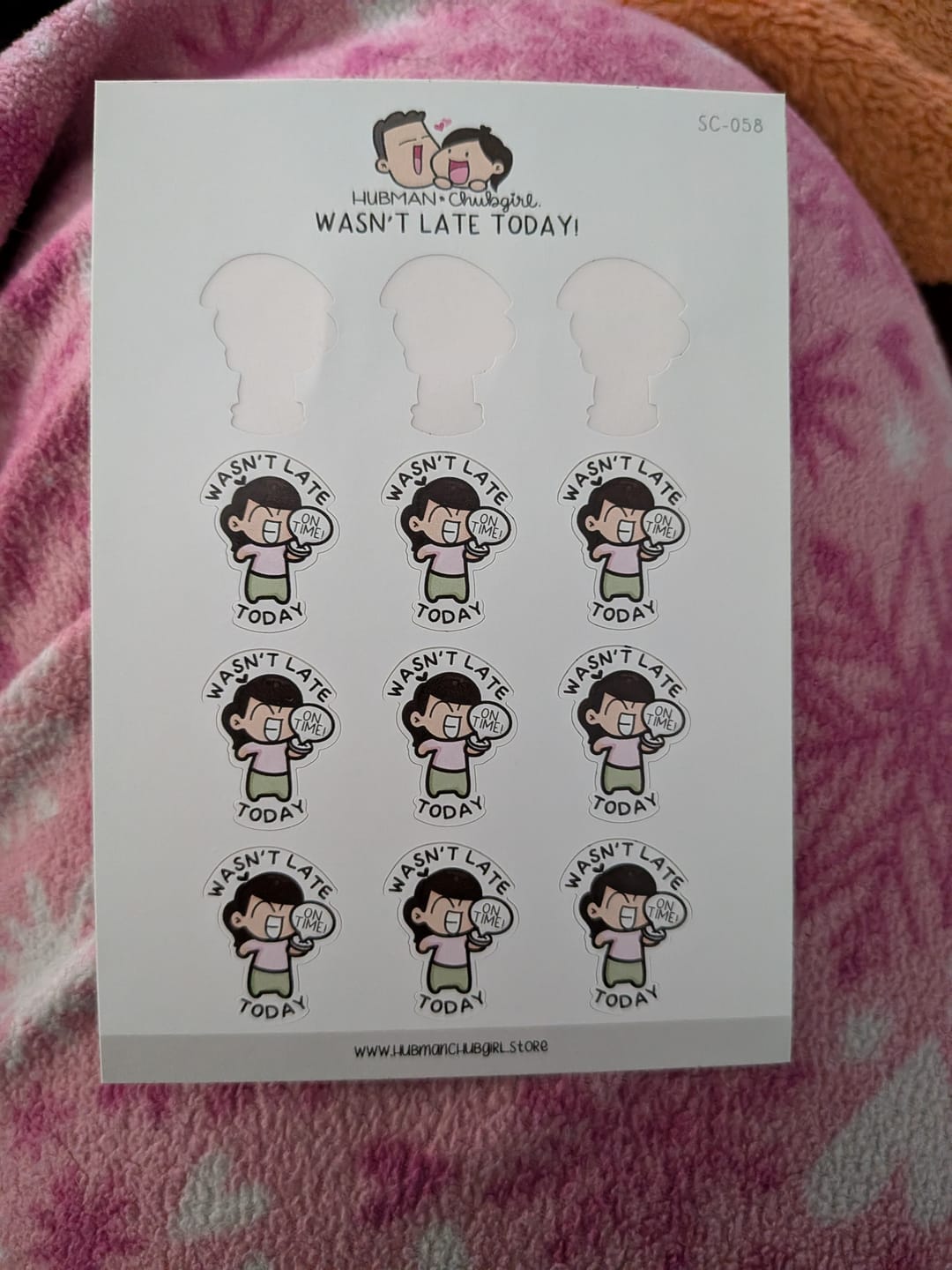 Customer photo review of Wasn't Late Today! Planner Stickers