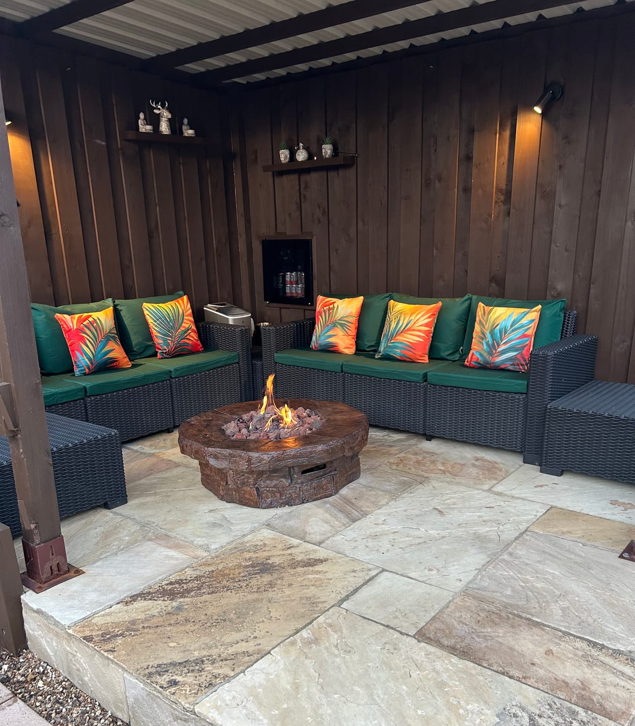 Customer photo review of Outdoor Water-Resistant Rattan Furniture Cushions Garden California Sofa Cushion Pads Set