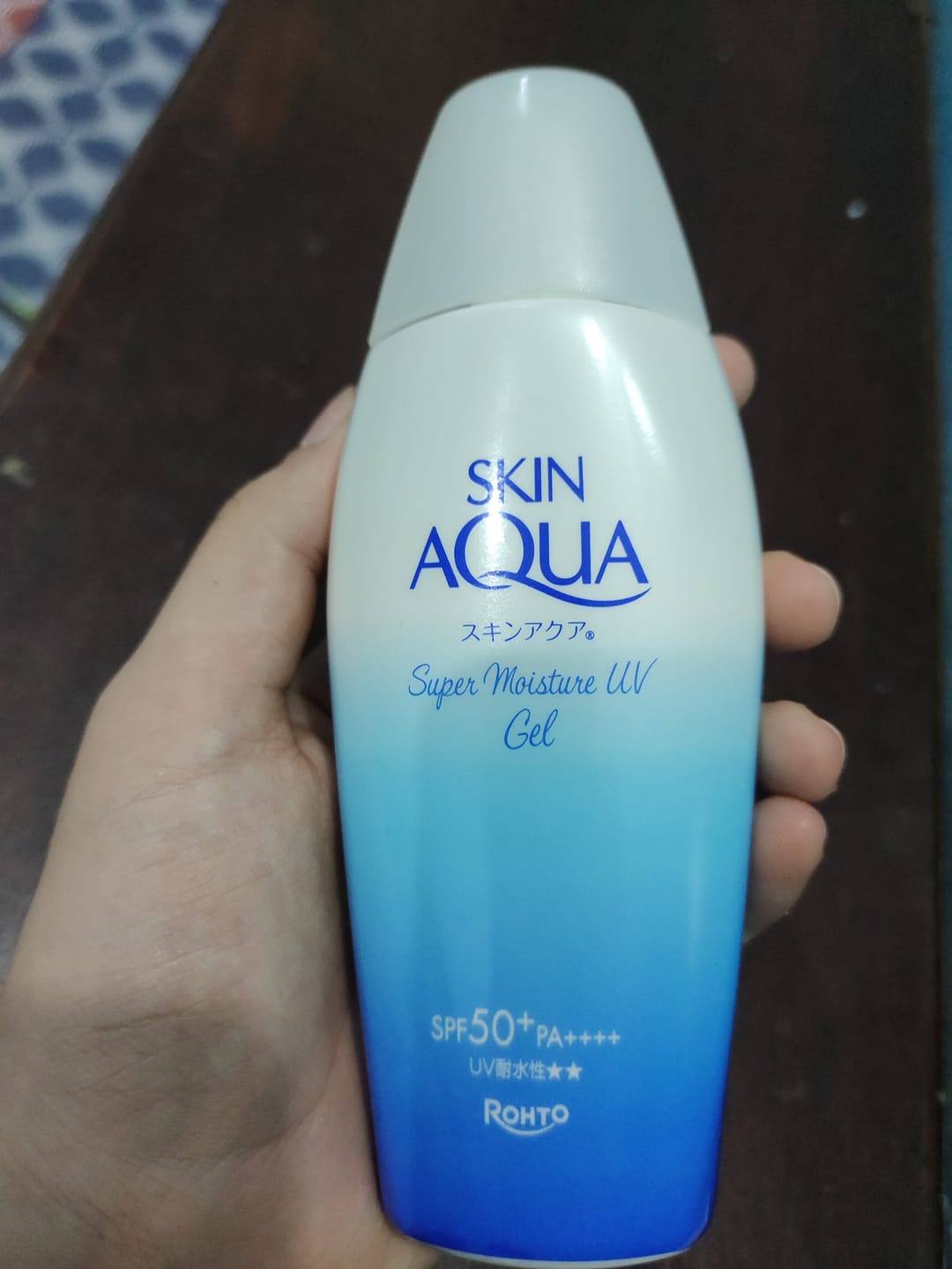 Customer photo review of Skin Aqua Super Moisture UV Gel 110g – Value Size Sunscreen SPF50+ PA++++