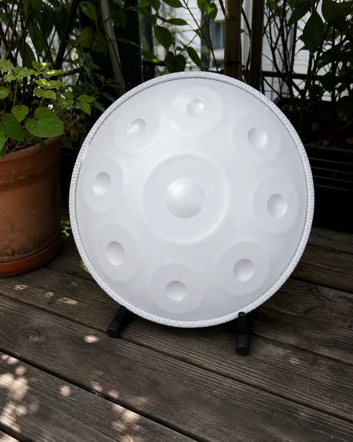 Customer photo review of Handpan Classic Kurd oder Amara D-Moll 9–12 Noten – Weiß