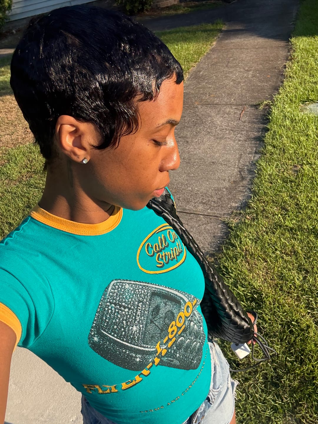Customer photo review of FLYER THAN YOUR BF RINGER TEE