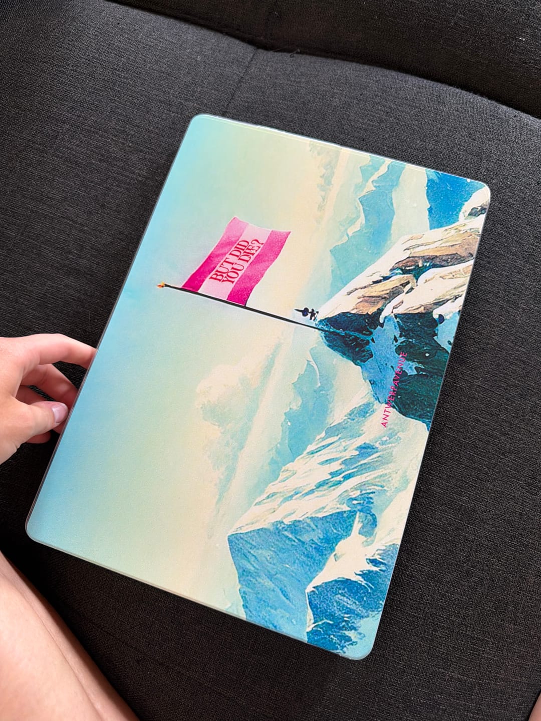 Customer photo review of But Did You Die - MacBook Case