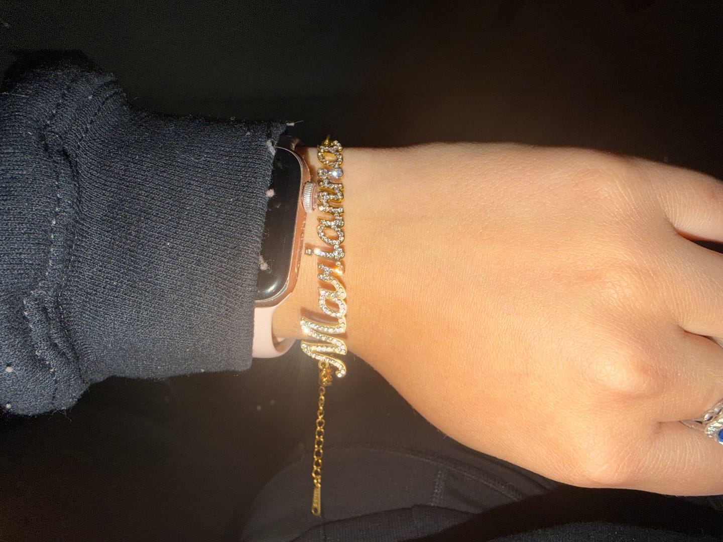 Customer photo review of Iced Name Bracelet