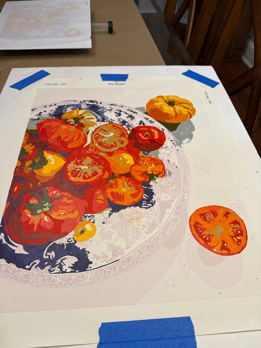Customer photo review of Summer Plate | Paint by Number