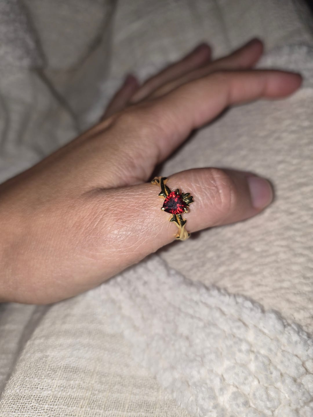 Customer photo review of Sacred Heart Ring
