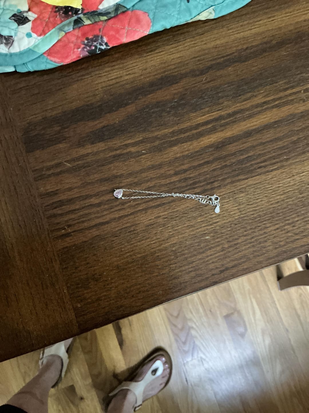 Customer photo review of Amethyst Bracelet - Bead Pendant in Silver