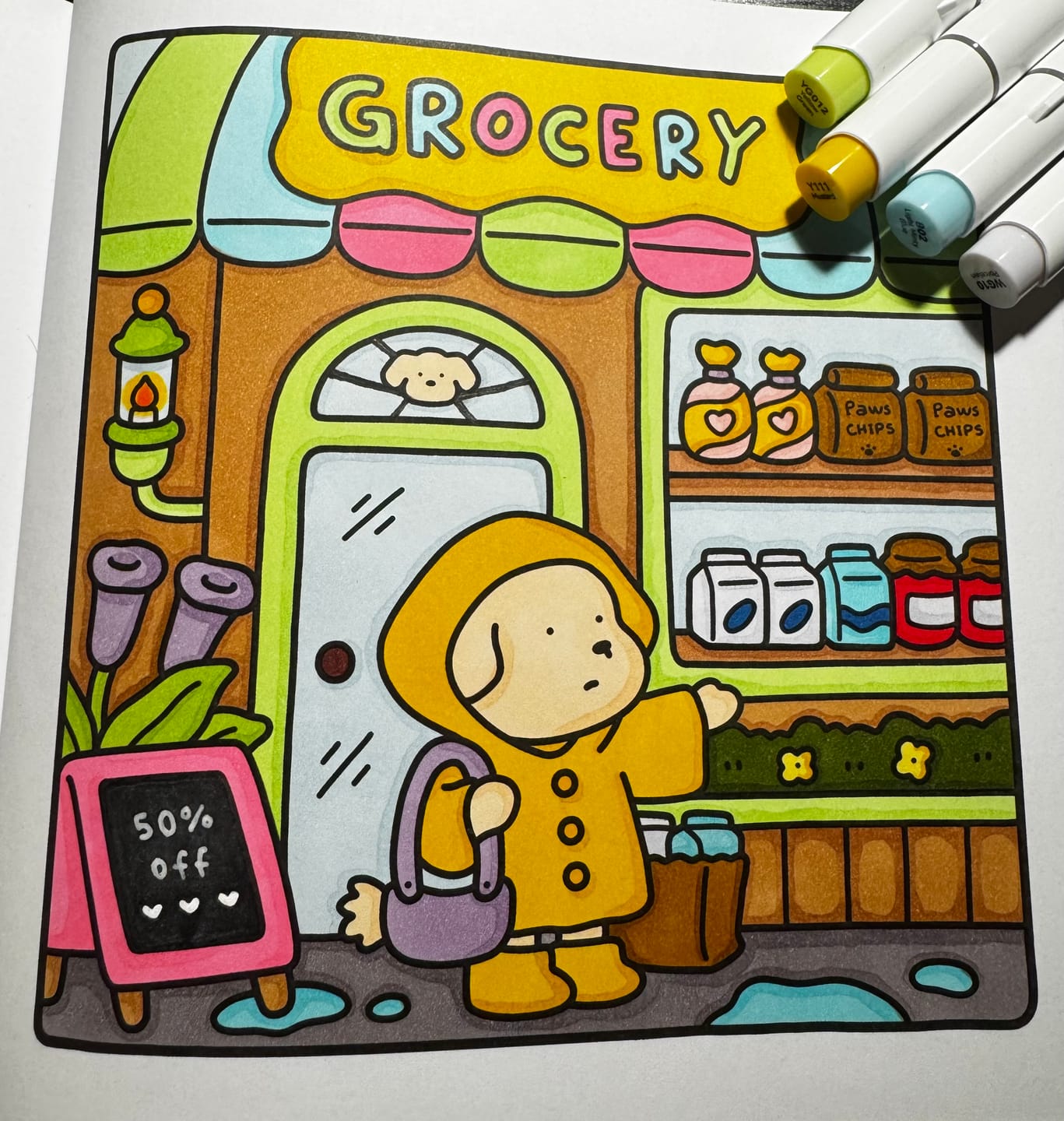 Customer photo review of Ohuhu Honolulu 120 Colors Dual Tips Alcohol Art Markers (New Color Codes)