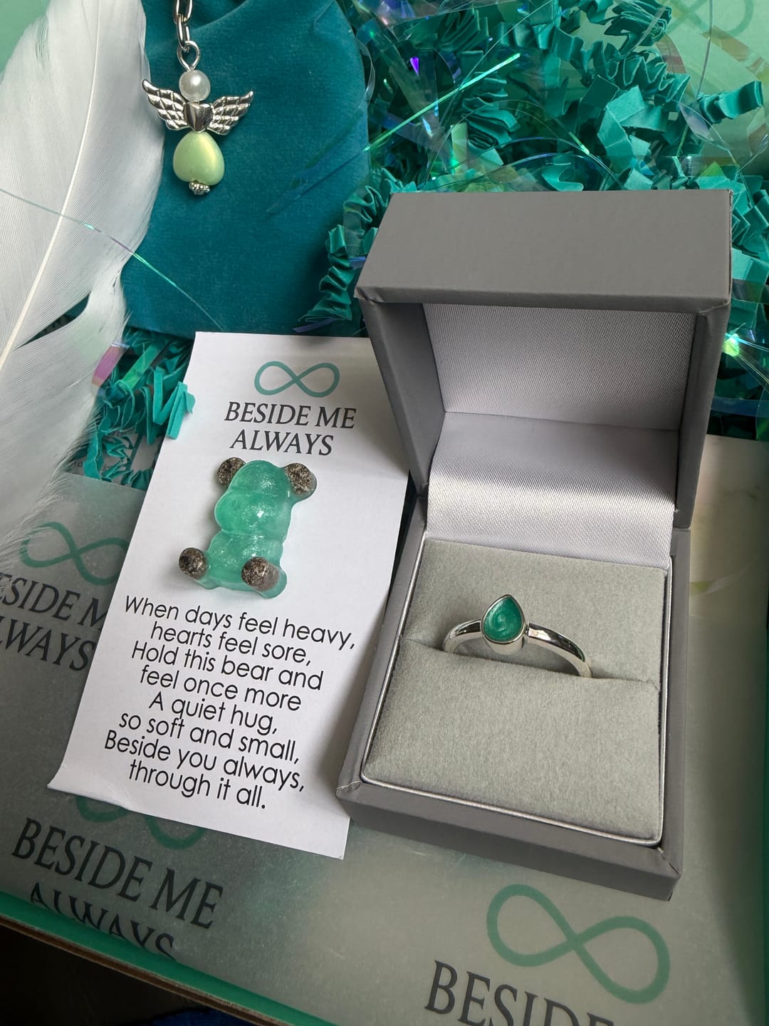 Customer photo review of Silent Teardrop Ring