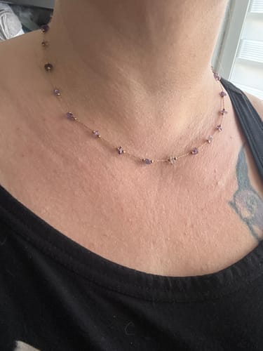 Customer photo review of Amethyst Set - Necklace & Bracelet