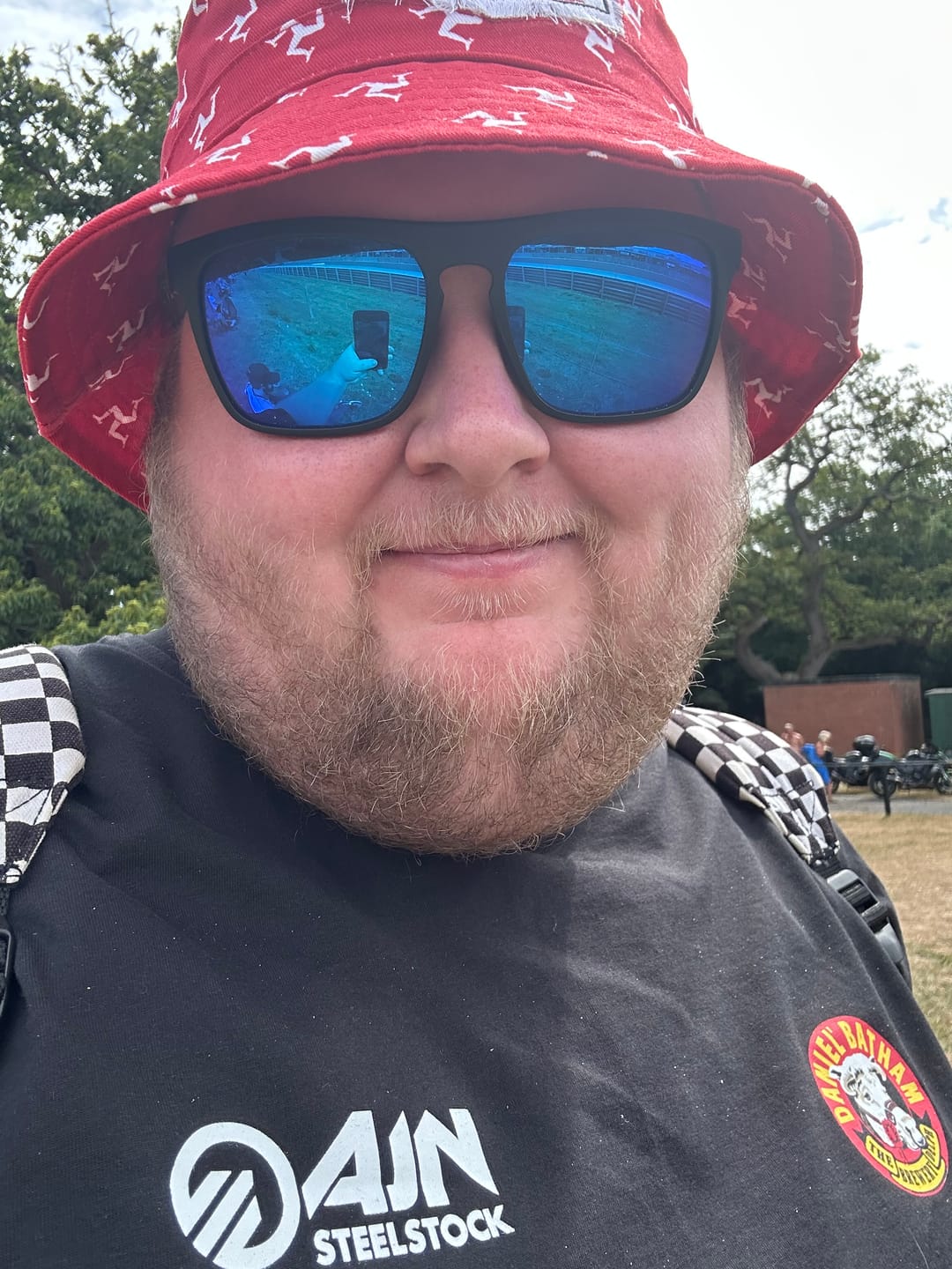 Customer photo review of Isle of Man Flag Diamond Bucket Hat