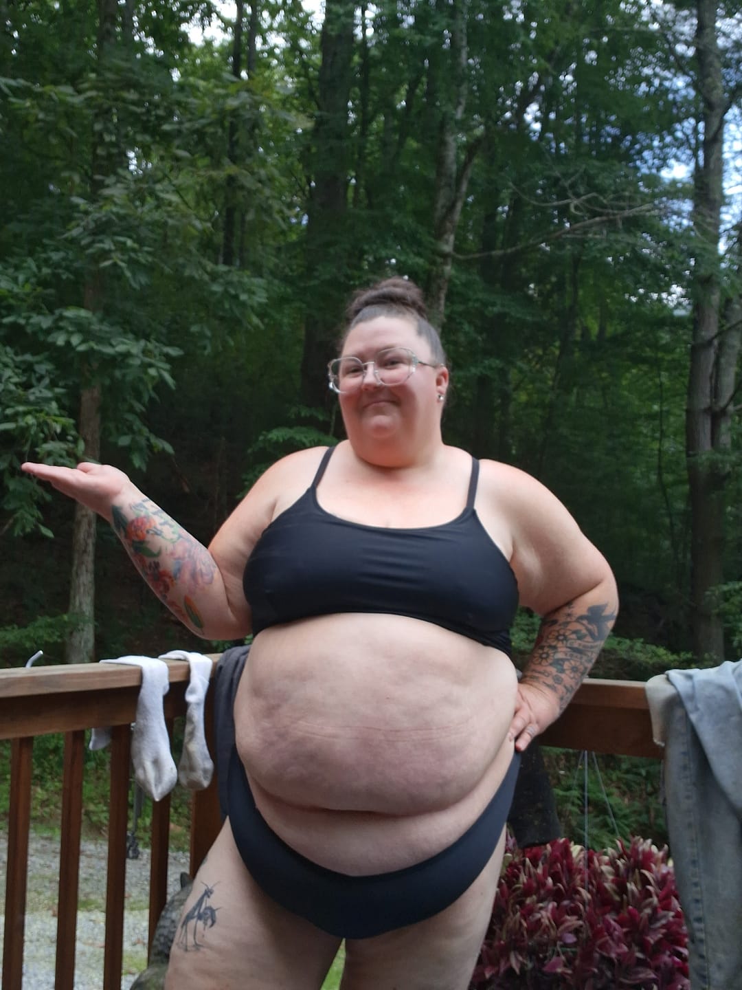 Customer photo review of Classic Black Scoop Bikini Top