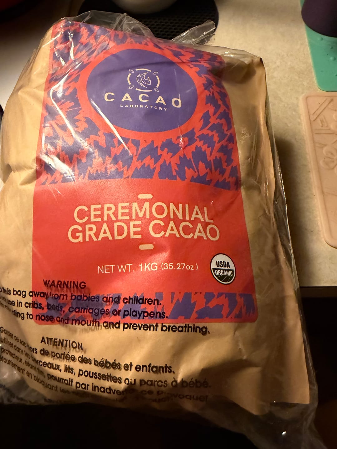 Customer photo review of 100% Arriba Nacional Ceremonial Cacao Pouch, Organic (granulated)