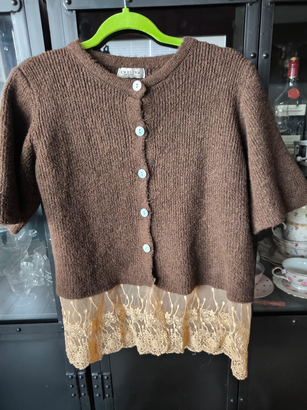 Customer photo review of Kurzarm-Strickcardigan