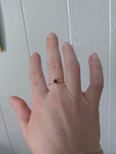 Customer photo review of Obsidian Ring - Pearl Cut