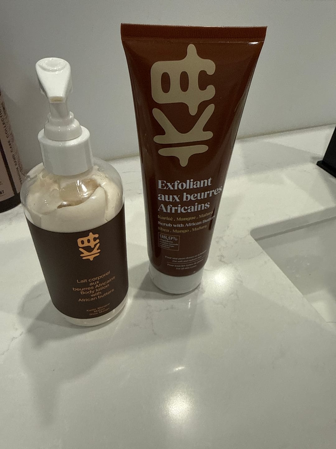 Customer photo review of Lait corporel hydratant