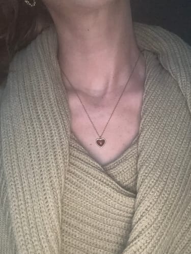 Customer photo review of Carnelian Necklace - Heart Shape