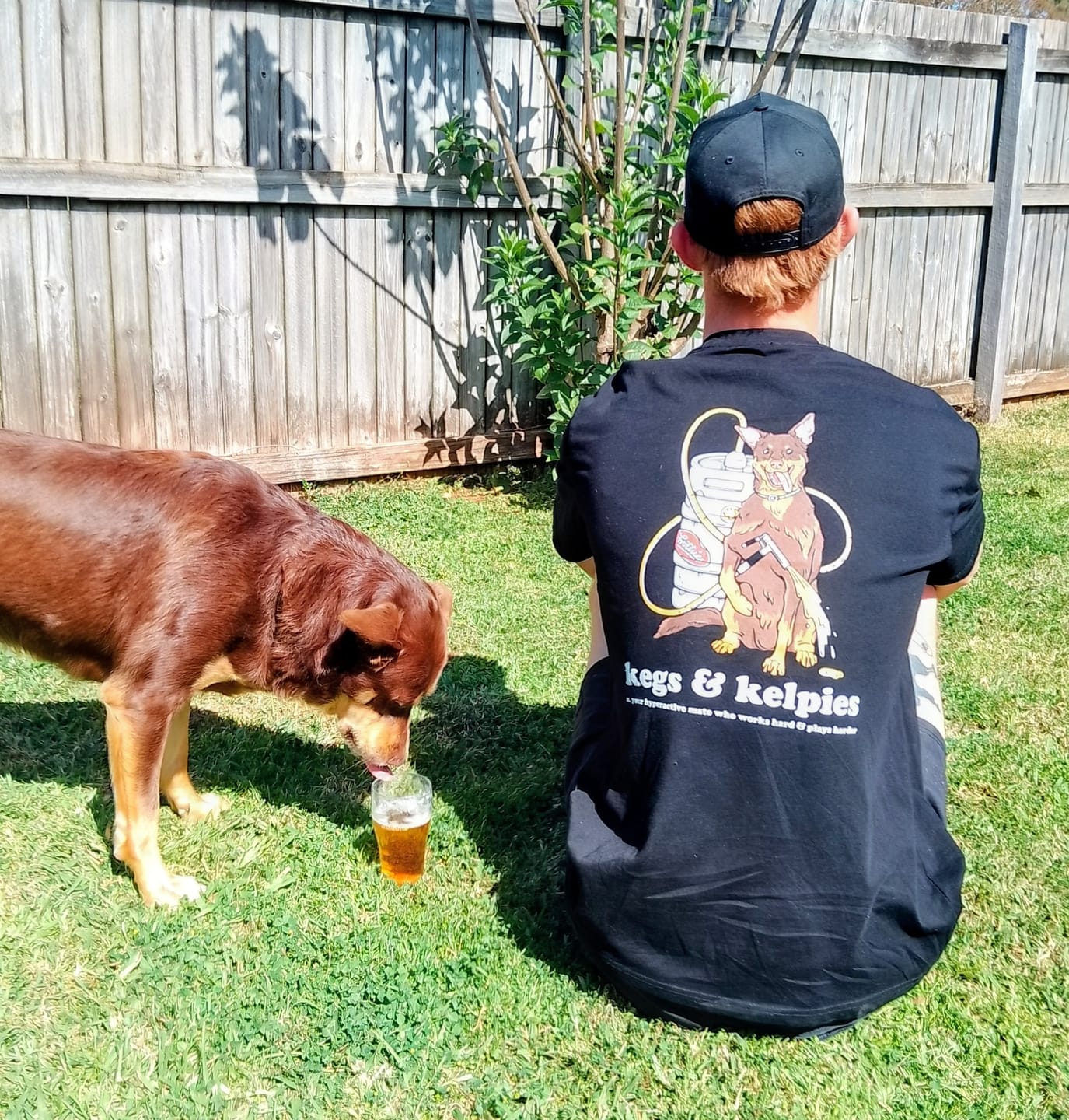 Customer photo review of Kegs & Kelpies Tee