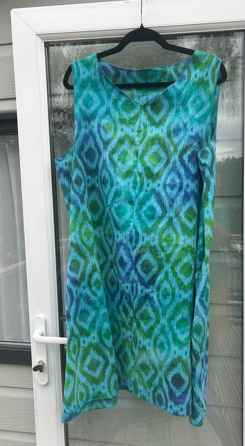 Customer photo review of Diamond Tiles Cotton Batik Fabric