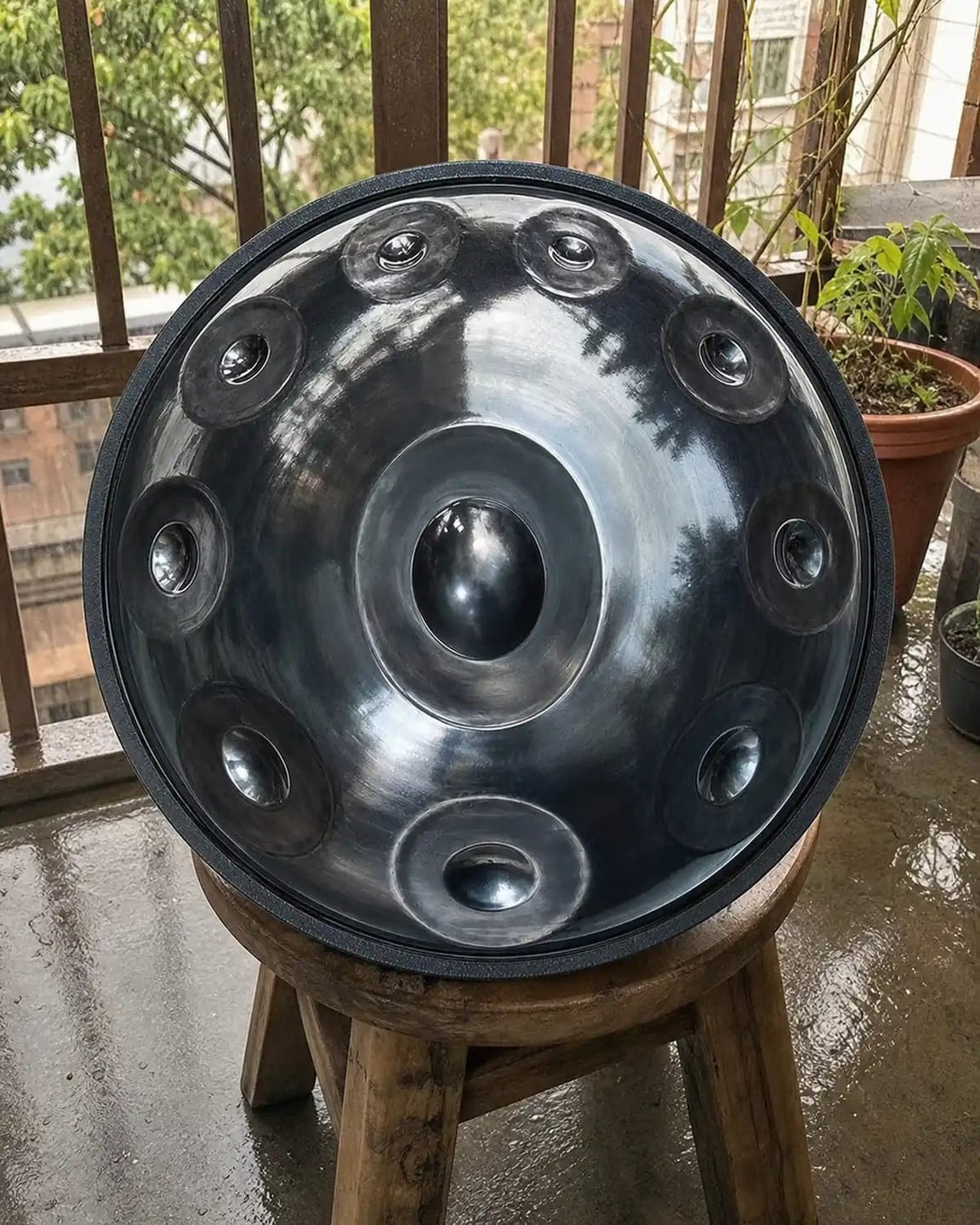 Customer photo review of Handpan Black Knight Kurd oder Keltisch D-Moll 10 Noten – handgestimmt
