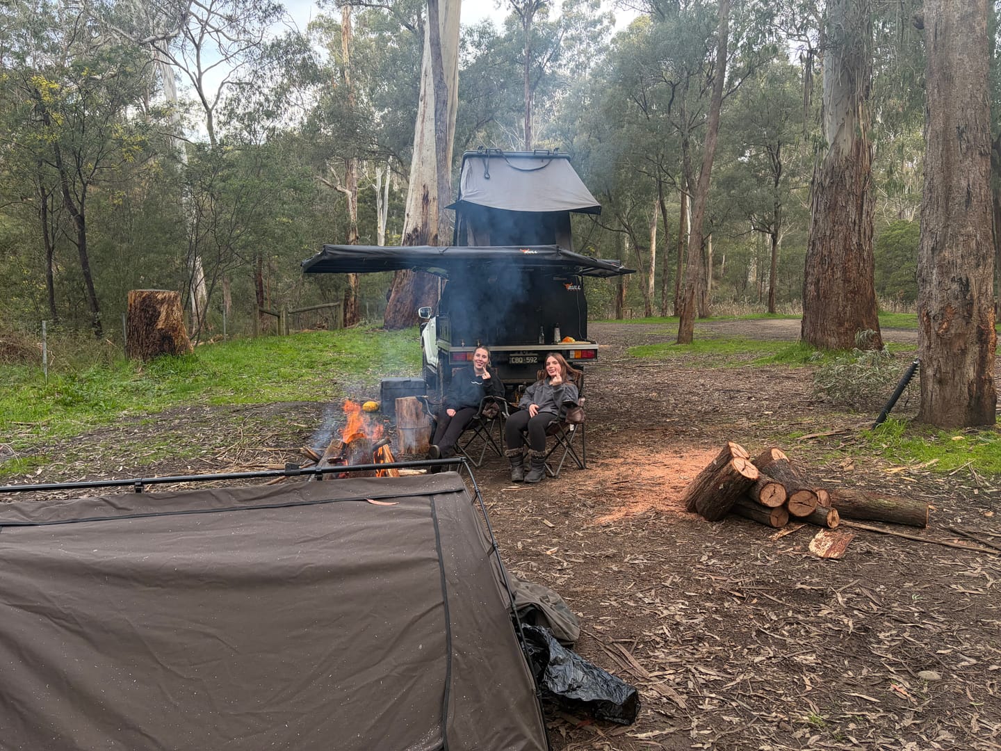 Customer photo review of Free Standing 270 Awning
