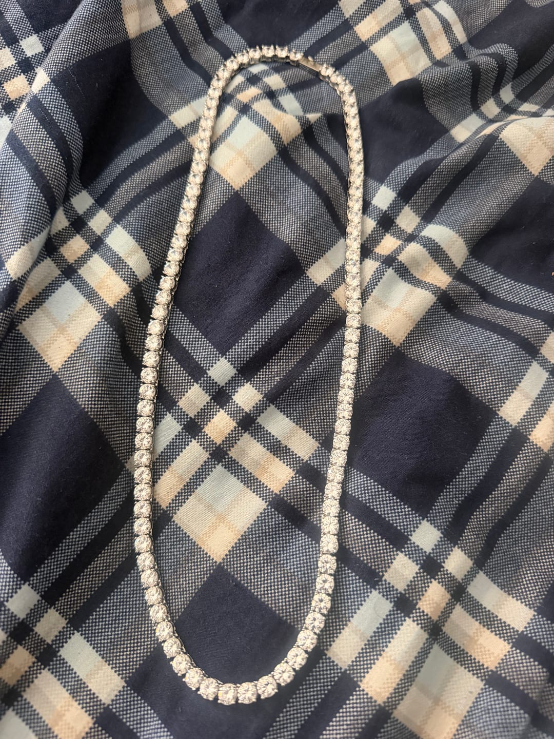 Customer photo review of 6mm Diamond Tennis Chain - 14k White Gold