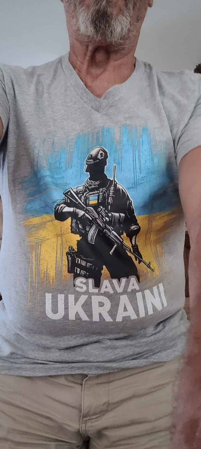 Customer photo review of Defender of Ukraine V-Neck Tee