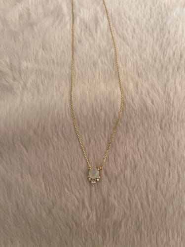 Customer photo review of Moonstone Necklace - Pendant with Crystals