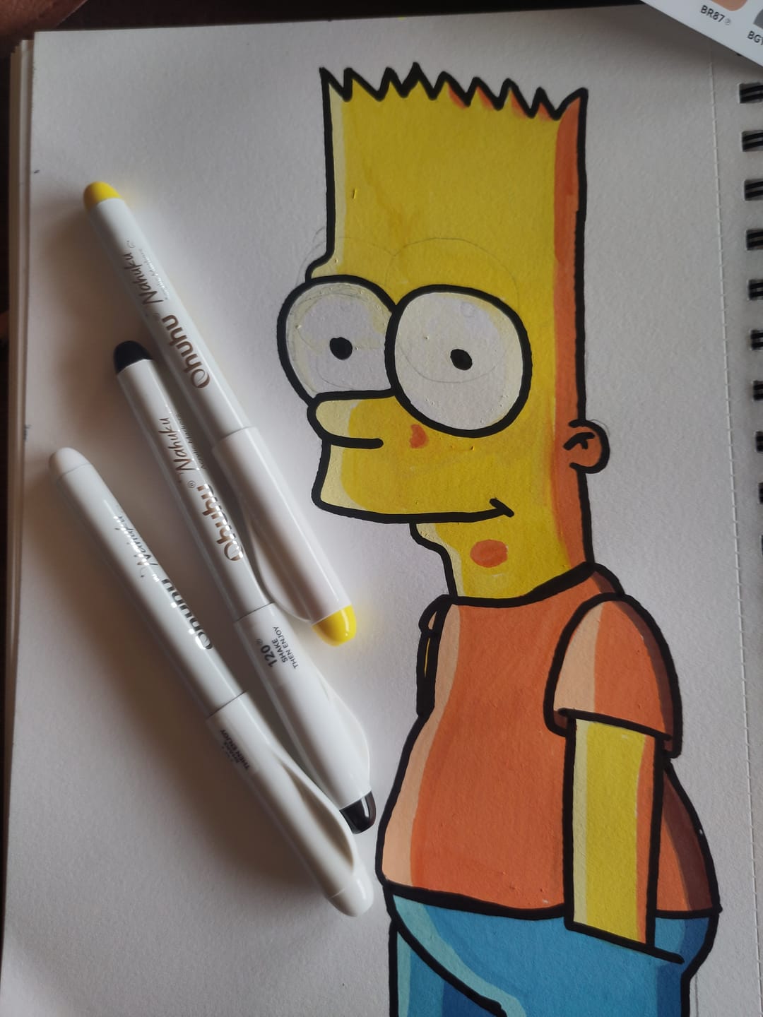 Customer photo review of Ohuhu Nahuku Direct-ink Acrylic Markers