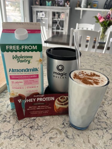 Customer photo review of Whey Protein Powder - Single Serving Sample Stick Packs