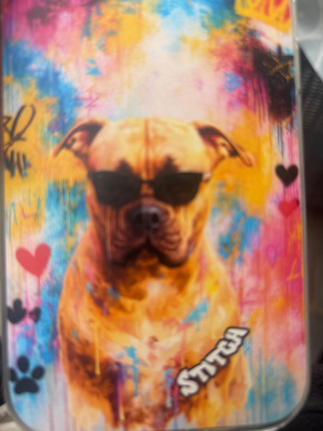 Customer photo review of Graffiti - Personalised Phone Case