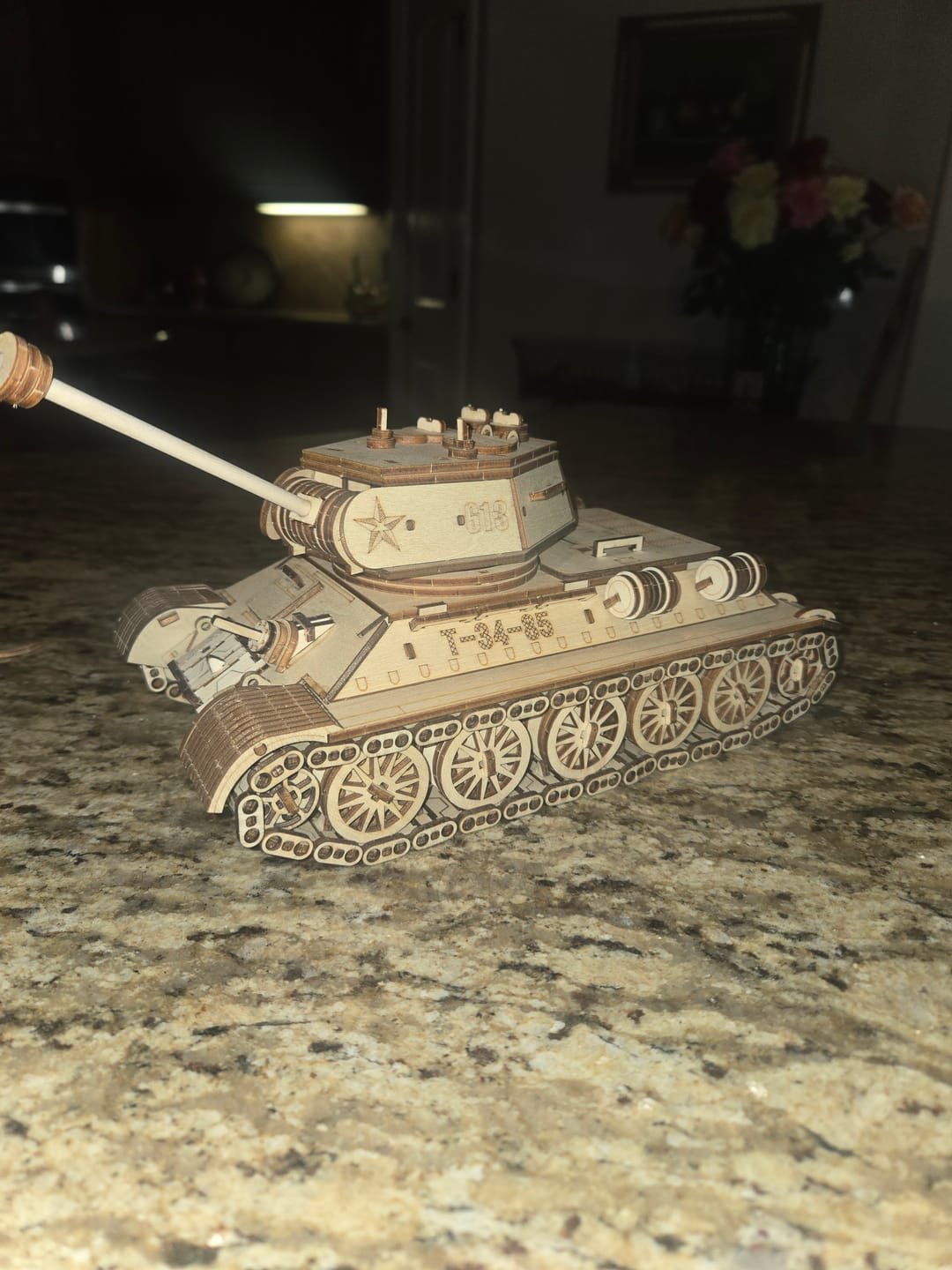 Customer photo review of Rokrgeek T-34 Tank 3D Wooden Puzzle