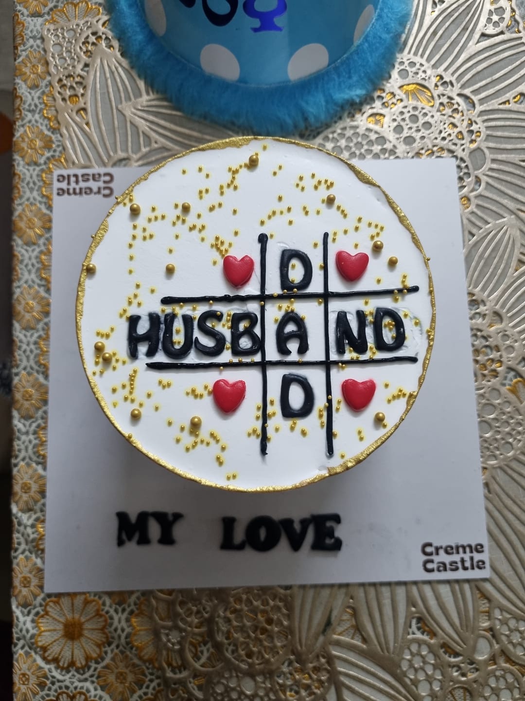 Customer photo review of Husband Theme Celebration Cake