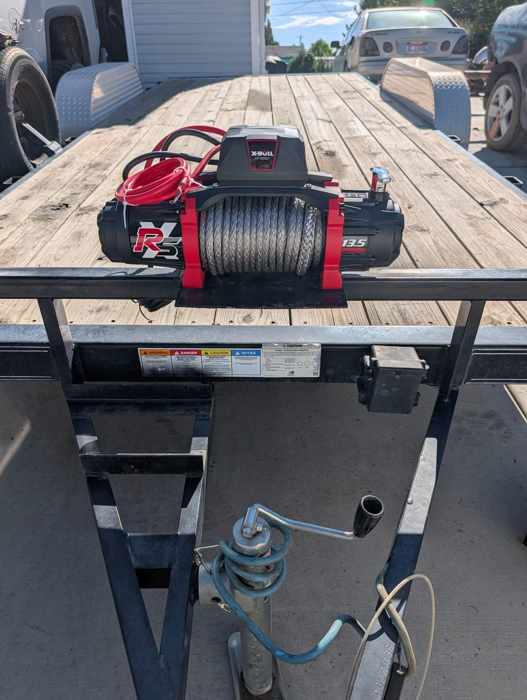 Customer photo review of X-BULL Electric Winch XRS 13500 LBS 12V Synthetic Rope for Towing Truck Off Road with 2 in 1 Wireless Remote