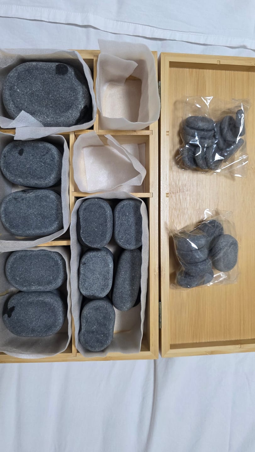 Customer photo review of סט אבנים חמות 40 יחידות