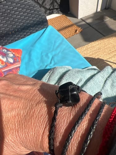 Customer photo review of Obsidian Bracelet - Unprocessed