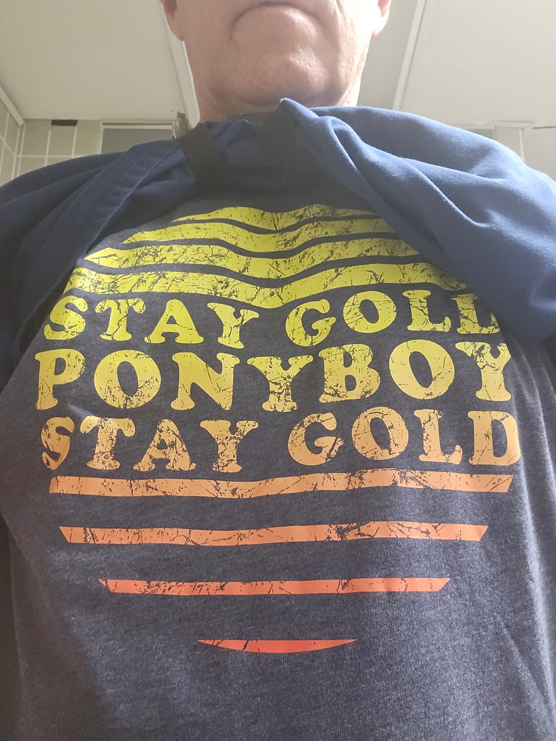 Customer photo review of Stay Gold Ponyboy Men's/Unisex Super Soft Tee