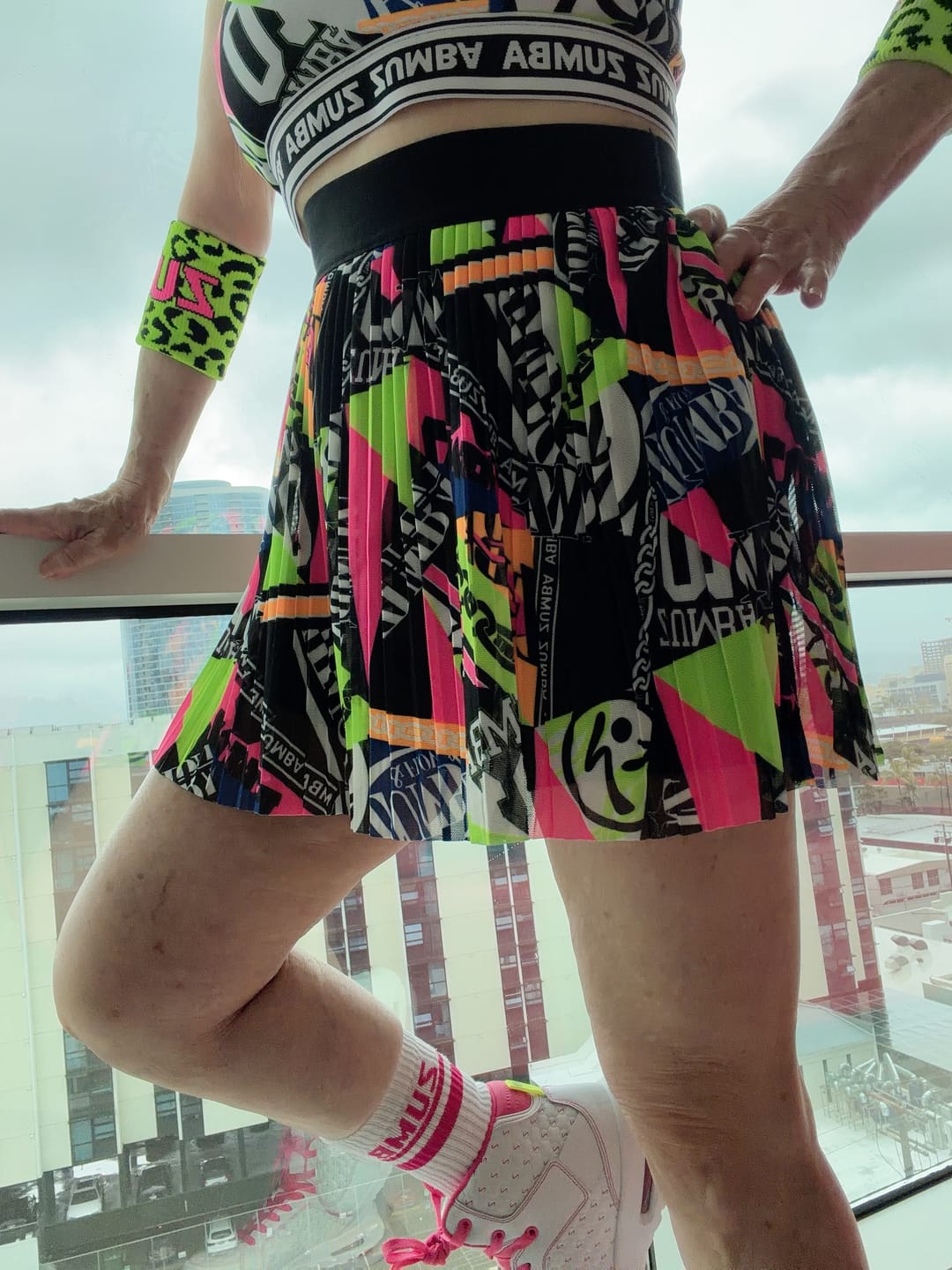 Customer photo review of Dale-Z Mesh Pleated Skort