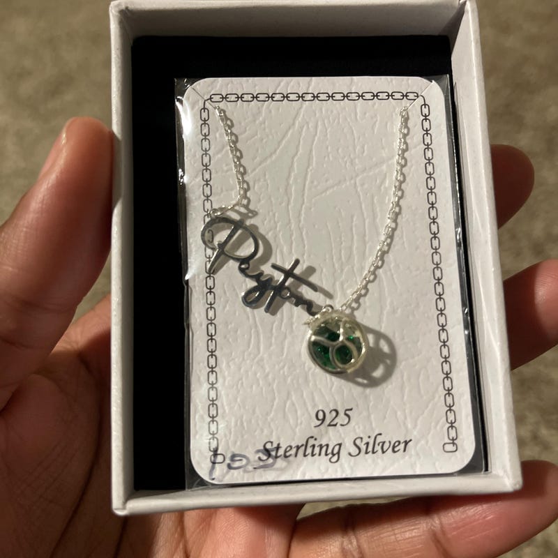 Customer photo review of Zodiac Birthstone Necklace