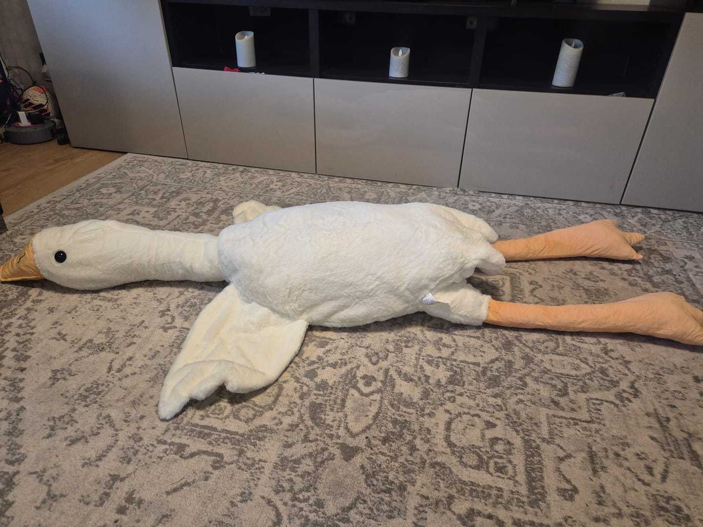 Customer photo review of Giant Duck Plushie Pillow