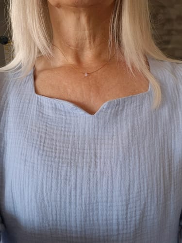Customer photo review of Moonstone Necklace - Delicate Natural Pendant